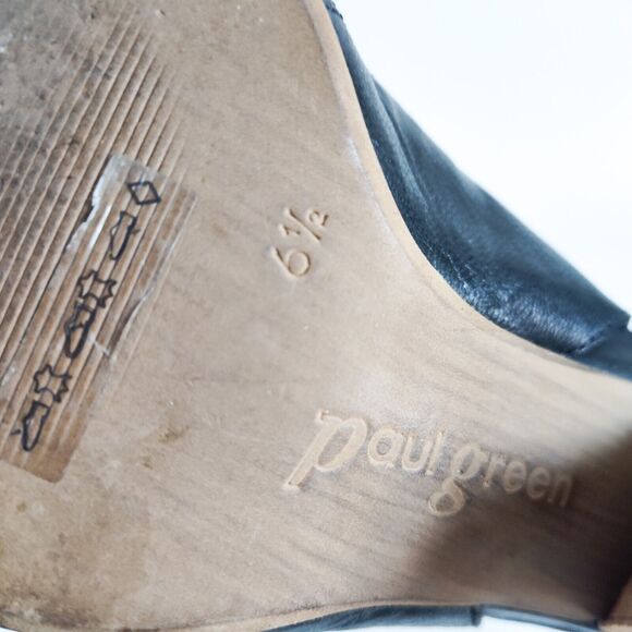 Paul Green Miranda Caged Sandals Black Slingback Peep Toe Block Heel UK 6/ US 9 - Picture 9 of 10